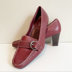 Aerology by Aerosoles red leather heels